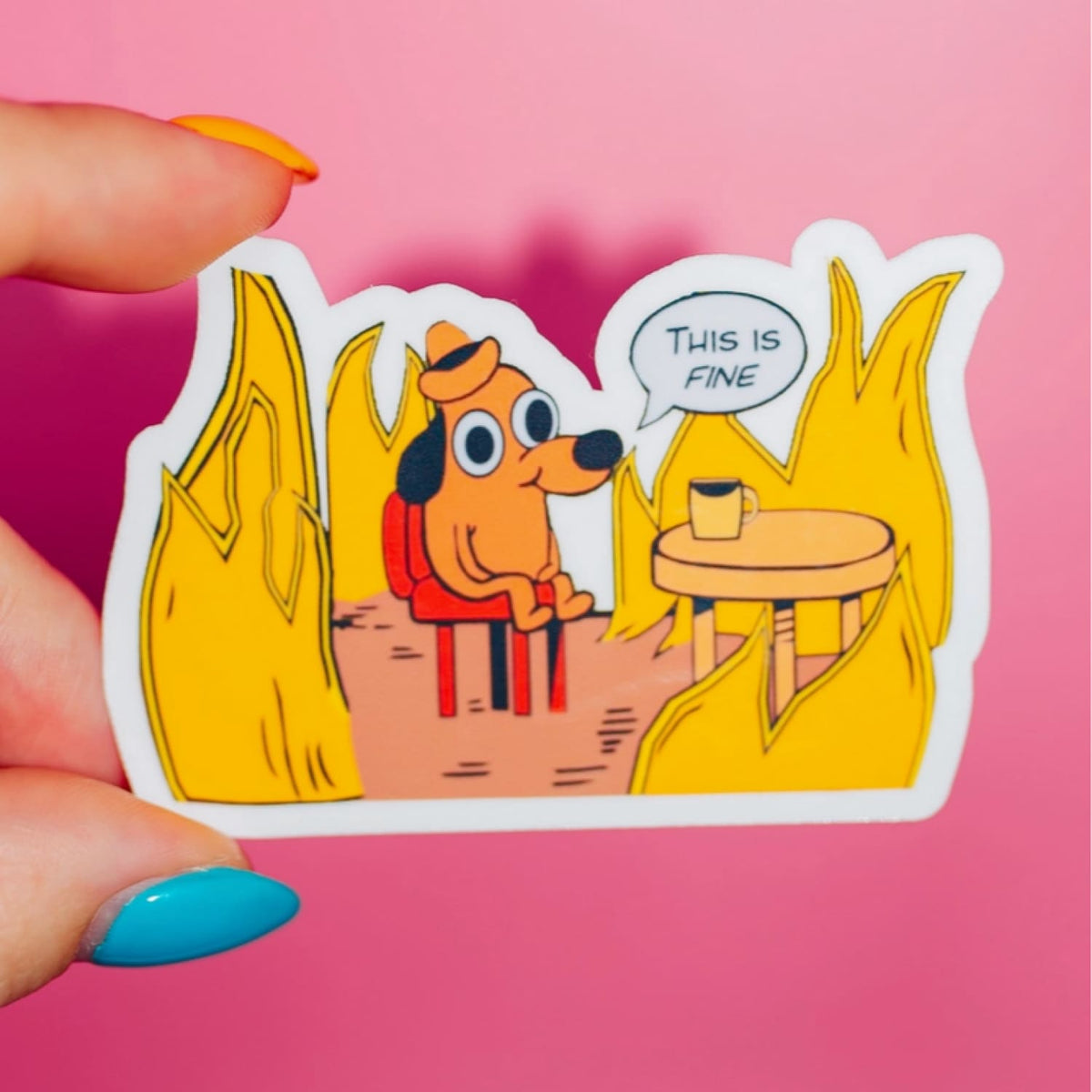 This is Fine Dog Sticker Decorative Sticker - Made