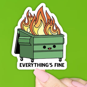 This is Fine Dumpster Fire Sticker Decorative Sticker