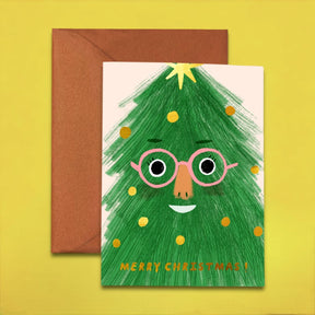 Fir Face Holiday Card Carolyn Suzuki - Christmas - Holiday -