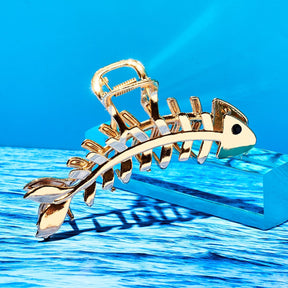 Fish Bone Hair Claw - Gold Cute Hair Accessories - Fish -