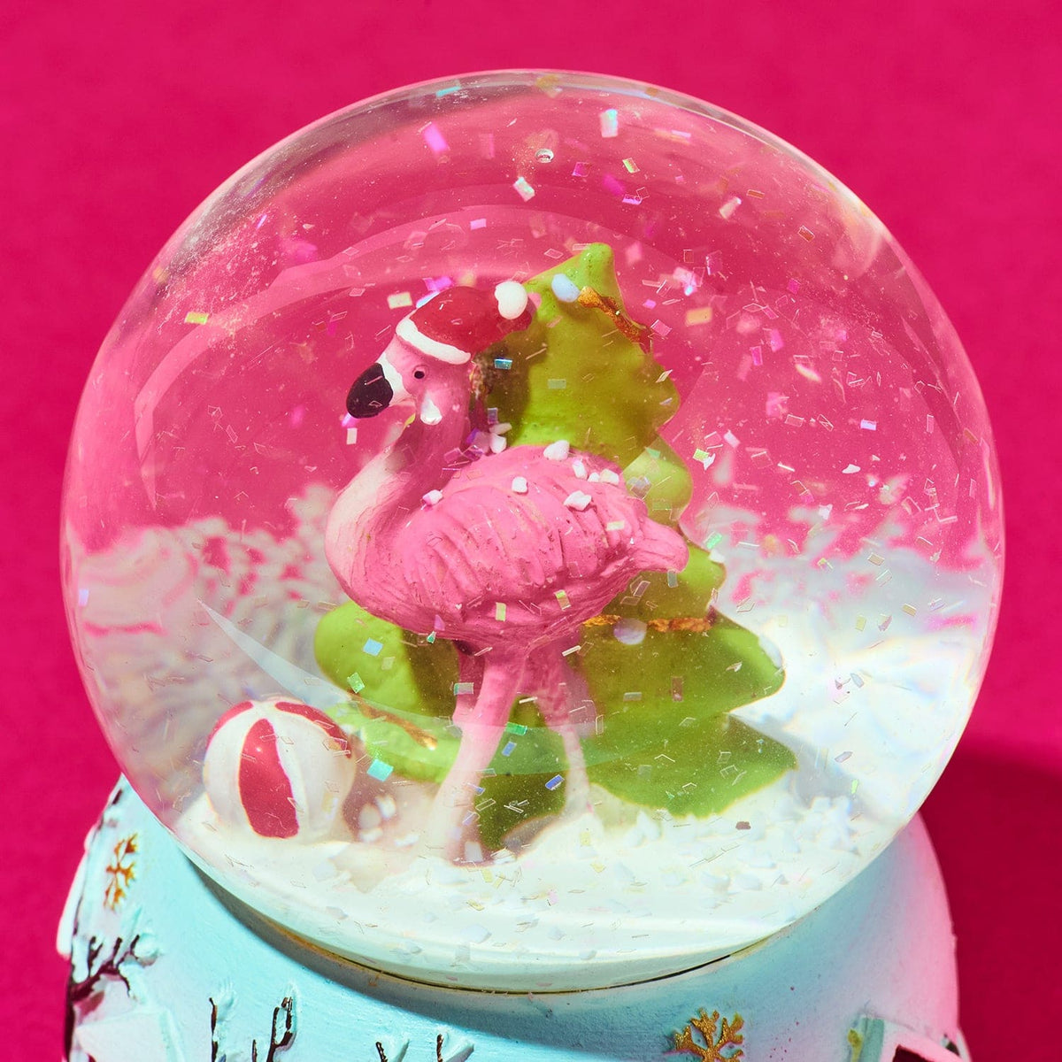 Flamingo Snow Globe Onsite25 - Xdiscountable - Xmas25