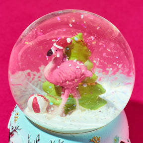 Flamingo Snow Globe Onsite25 - Xdiscountable - Xmas25