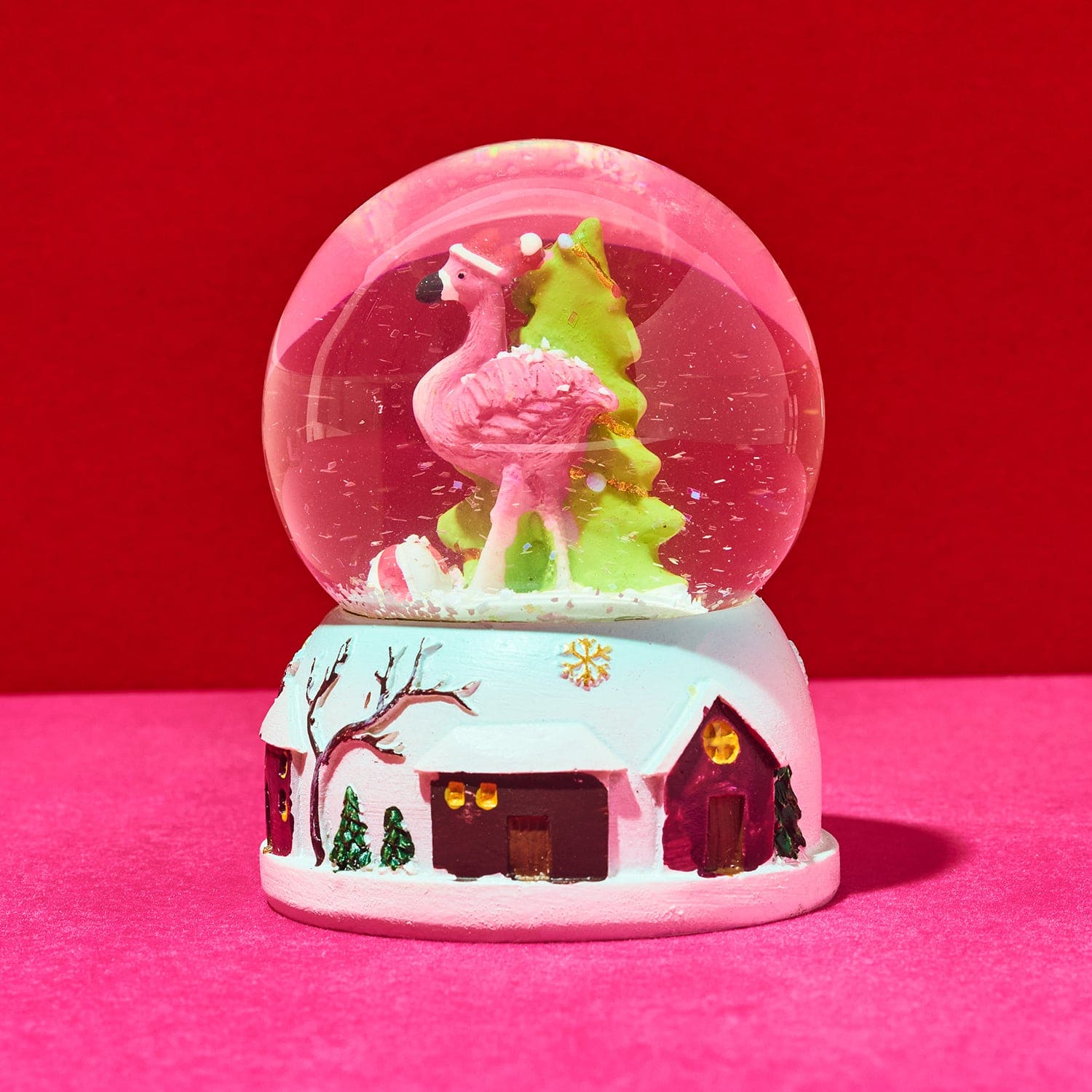 Flamingo Snow Globe Onsite25 - Xdiscountable - Xmas25