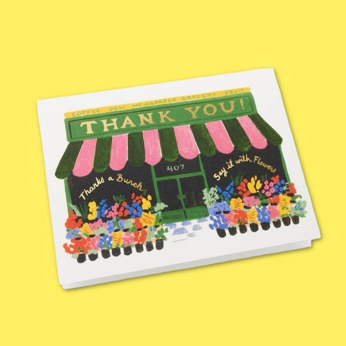 Flower Shop Thank You Card A2 - Blank - Greeting Card