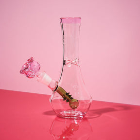 Flower Vase Glass Bong - Pink Aesthetic Bong - Birthday