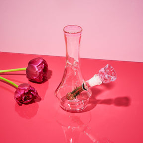 Flower Vase Glass Bong - Pink Aesthetic Bong - Birthday