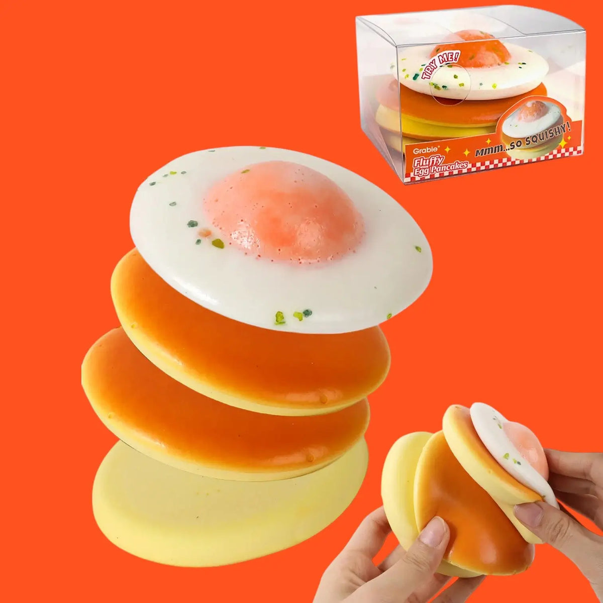 Fluffy Egg Pancakes Squishy Stress Toy | Friends Nyc
