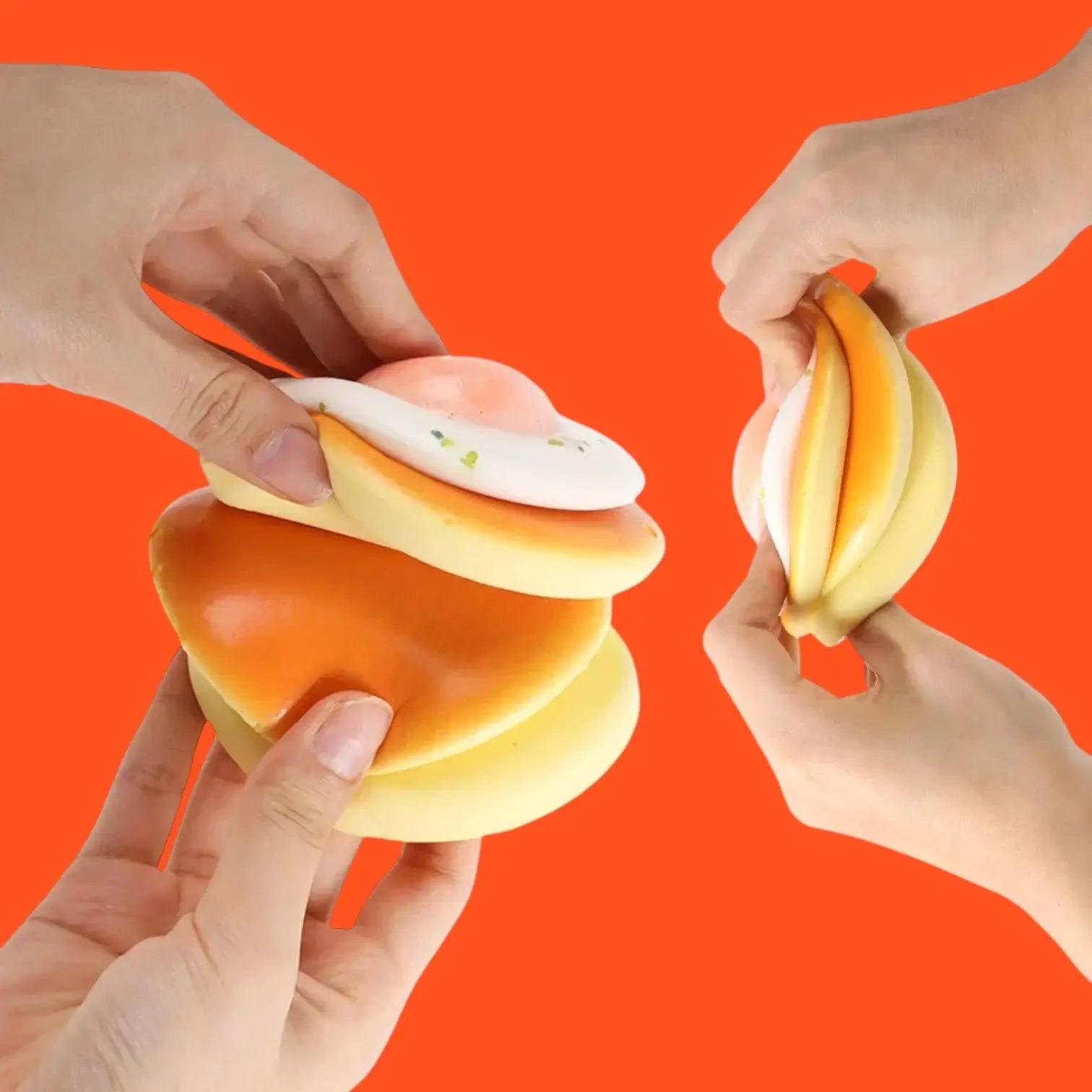 Fluffy Egg Pancakes Squishy Stress Toy | Friends Nyc