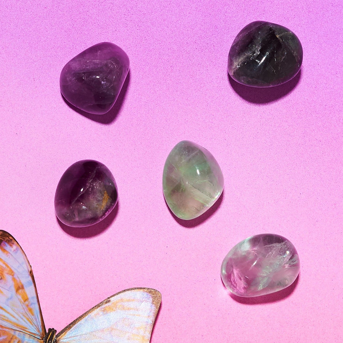 Web only Small Tumbled Crystal Fluorite Crystal - 