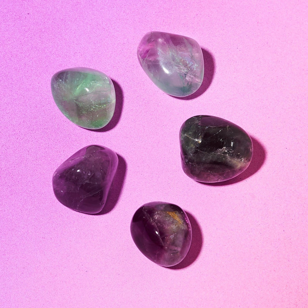 Web only Small Tumbled Crystal Fluorite Crystal - 