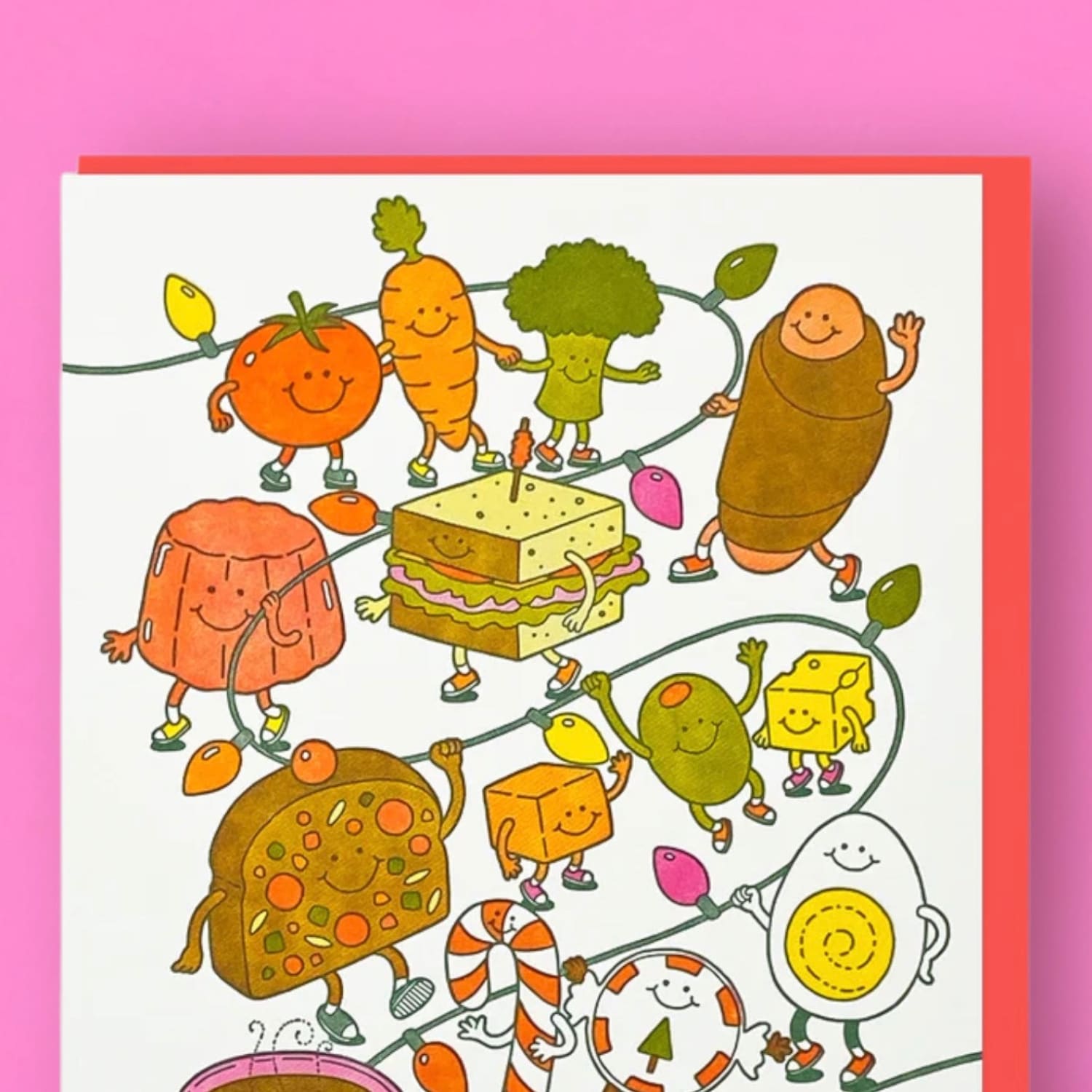 Food Friends Holiday Greeting Card Christmas - Groupbycolor