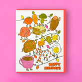 Food Friends Holiday Greeting Card Christmas - Groupbycolor