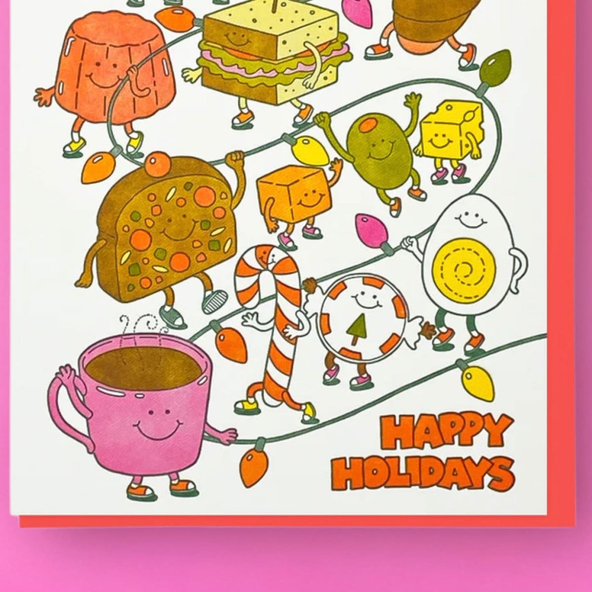 Food Friends Holiday Greeting Card Christmas - Groupbycolor