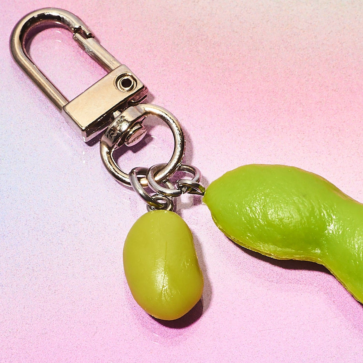Food Keychain - Edamame Food Novelty - Funny Keychain -
