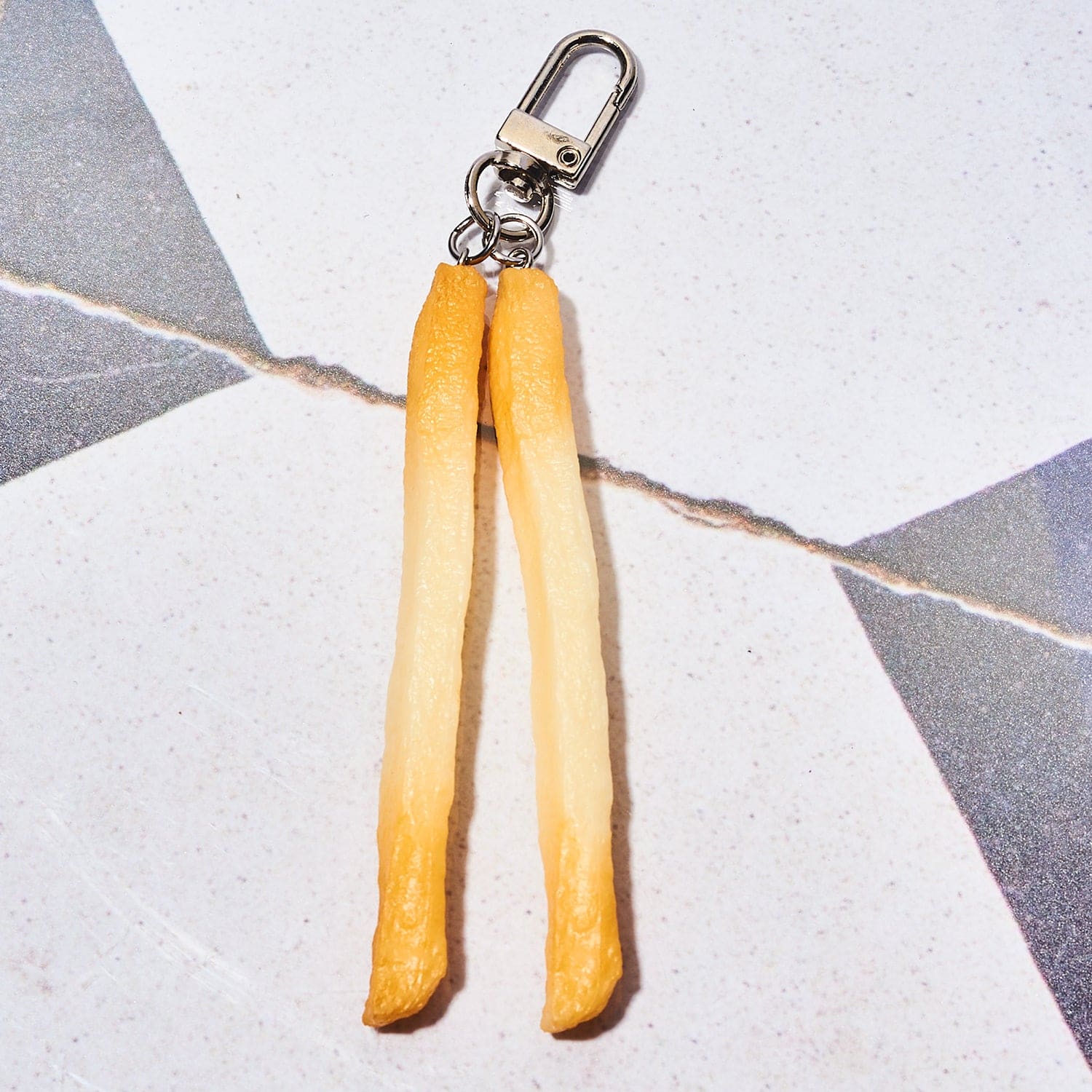 Food Keychain - French Fries Back Soon - Dad - Food Novelty