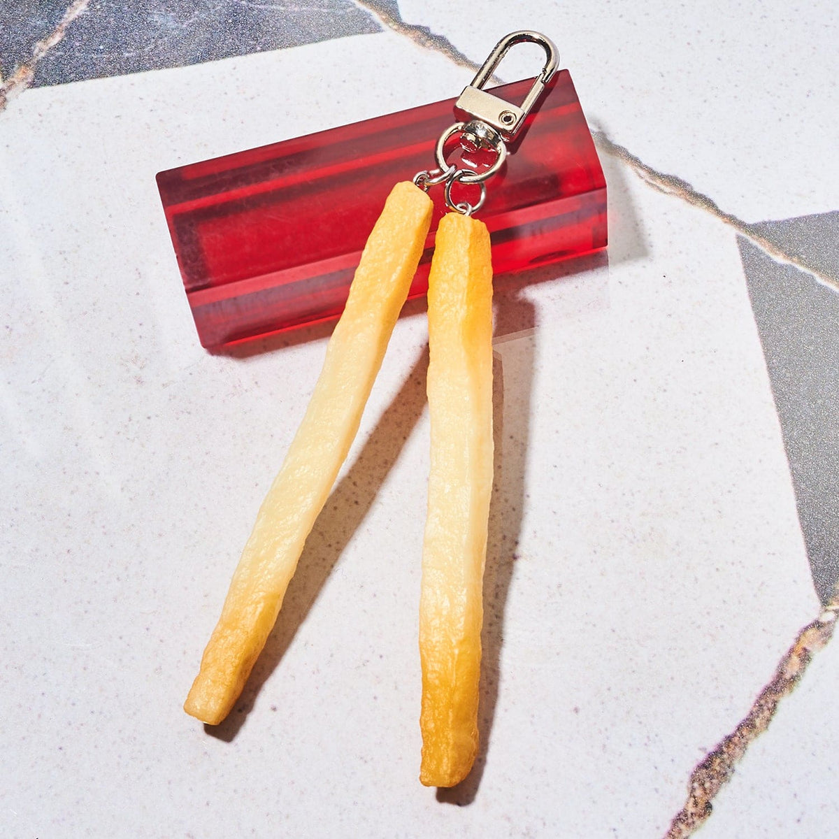 Food Keychain - French Fries Food Novelty - French Fries -