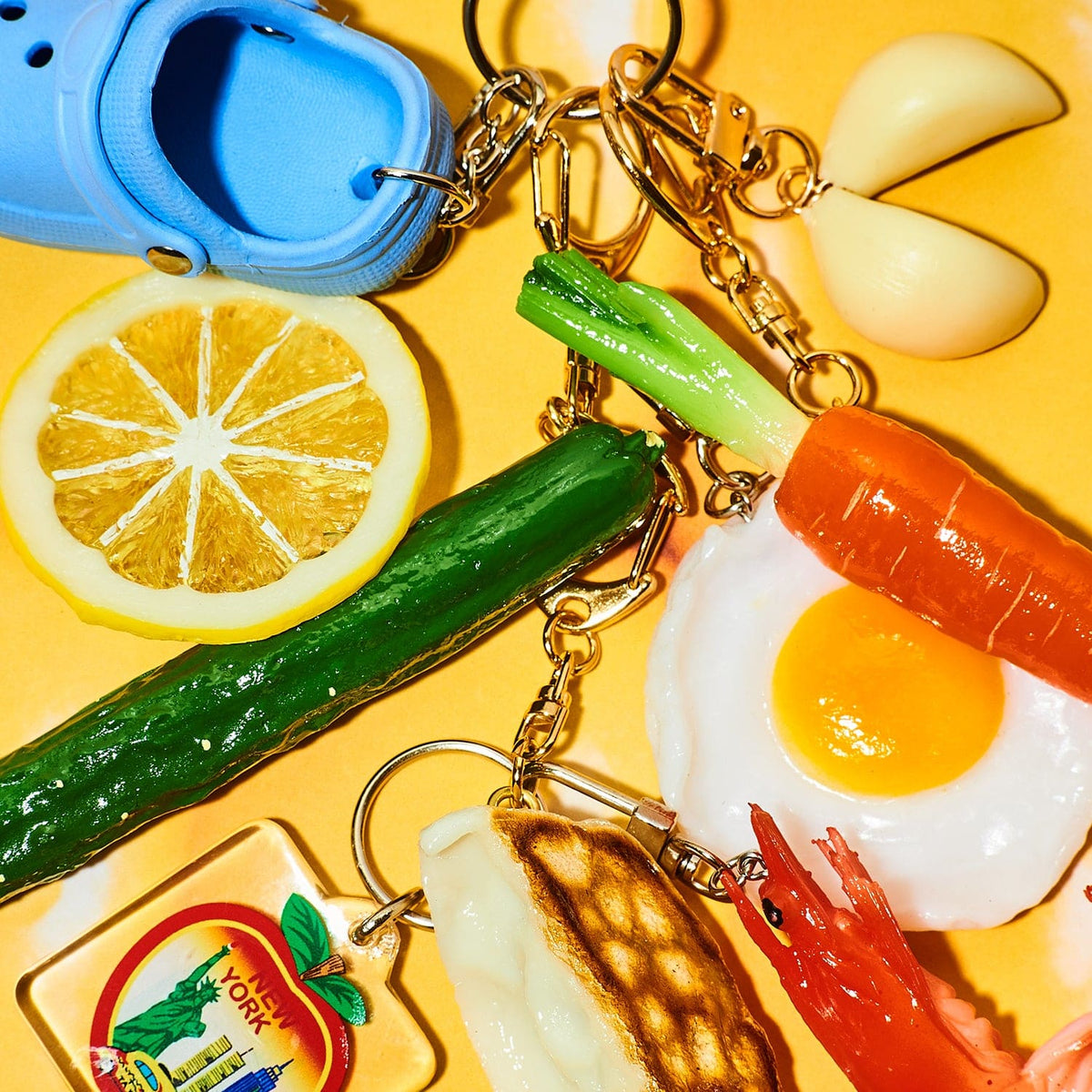 Food Keychain - Lemon Slice Accessory - Food Novelty - Funny