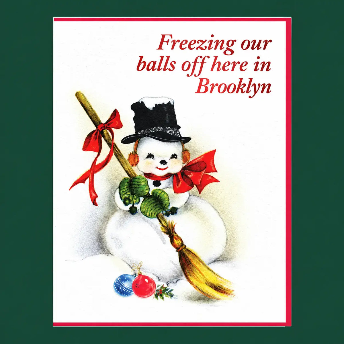Freezing our Balls off in Brooklyn Holiday Card | Friends