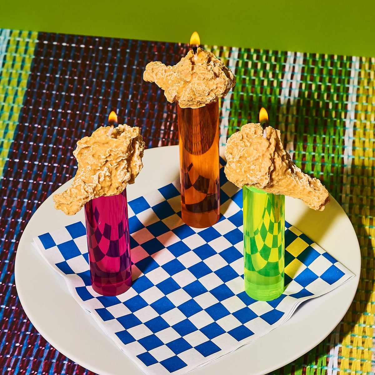 Fried Chicken Candle Set Artist Made - Candle - Fake Food -