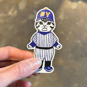 Friends Nyc Baseball Cat Sticker Baseball - Cat - Lover
