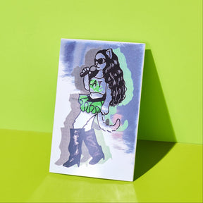 Friends Nyc Brat Cat Mirror Sticker Brat Cat Decorative