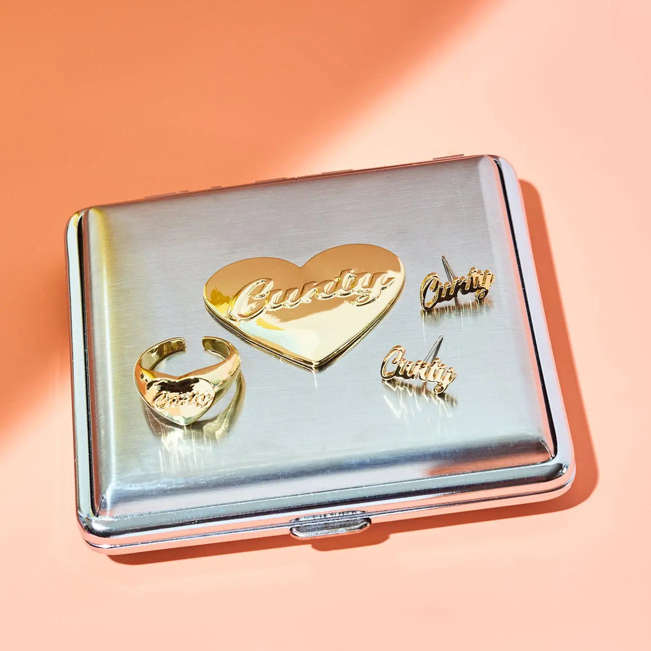 Friends Nyc Cunty Script Stud Earrings | Brooklyn Ny