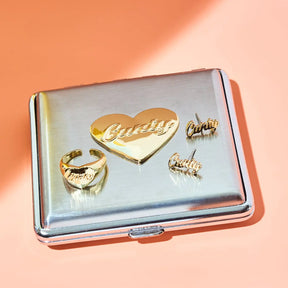 Friends Nyc Cunty Script Stud Earrings | Brooklyn Ny
