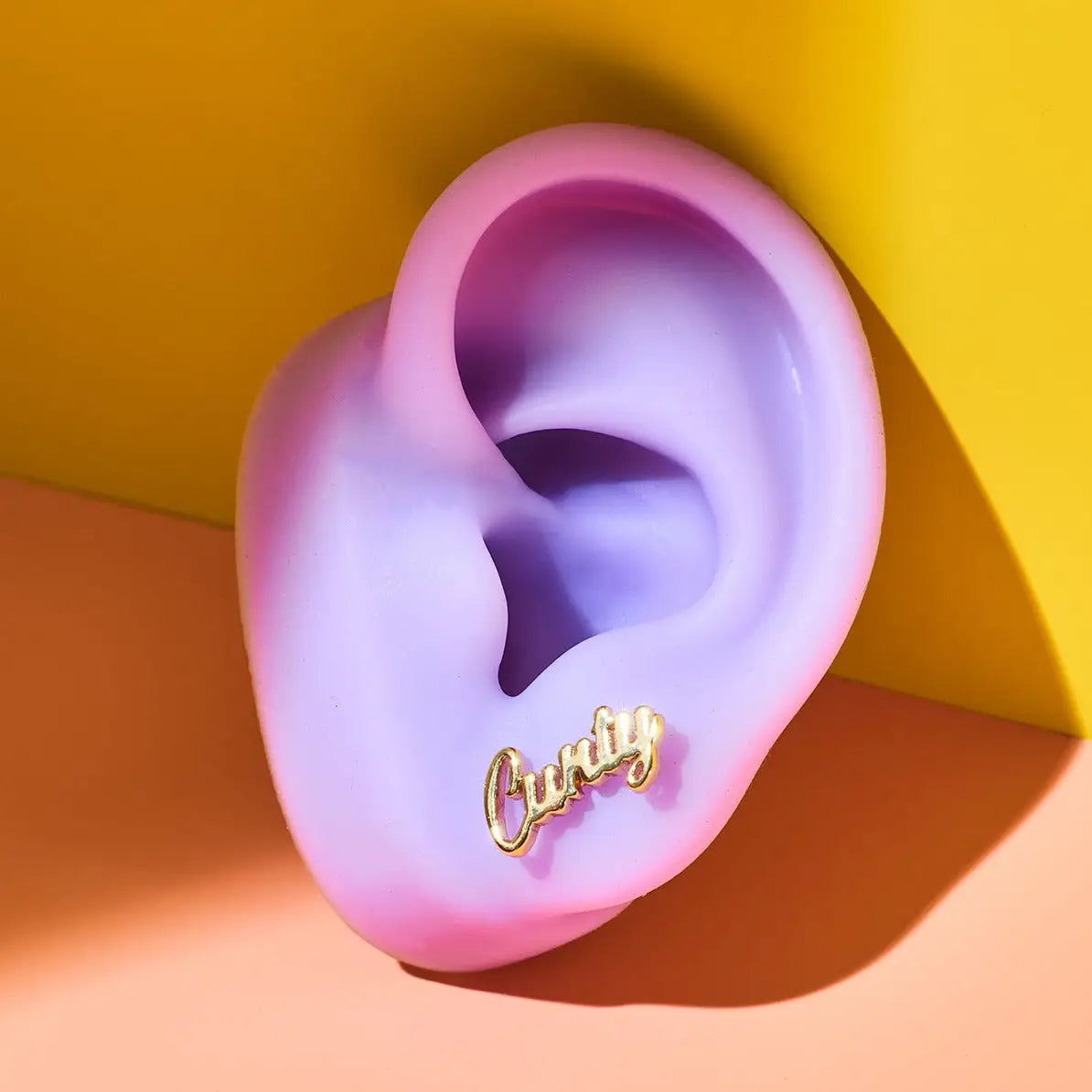 Friends Nyc Cunty Script Stud Earrings | Brooklyn Ny