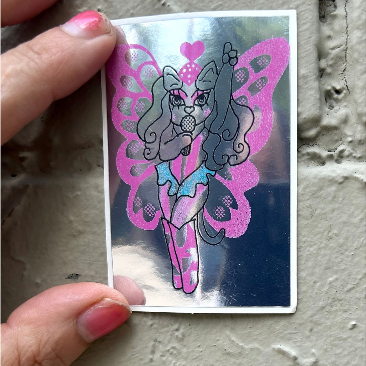 Friends Nyc Die Cut Sticker Chappell Cat Holo Decorative