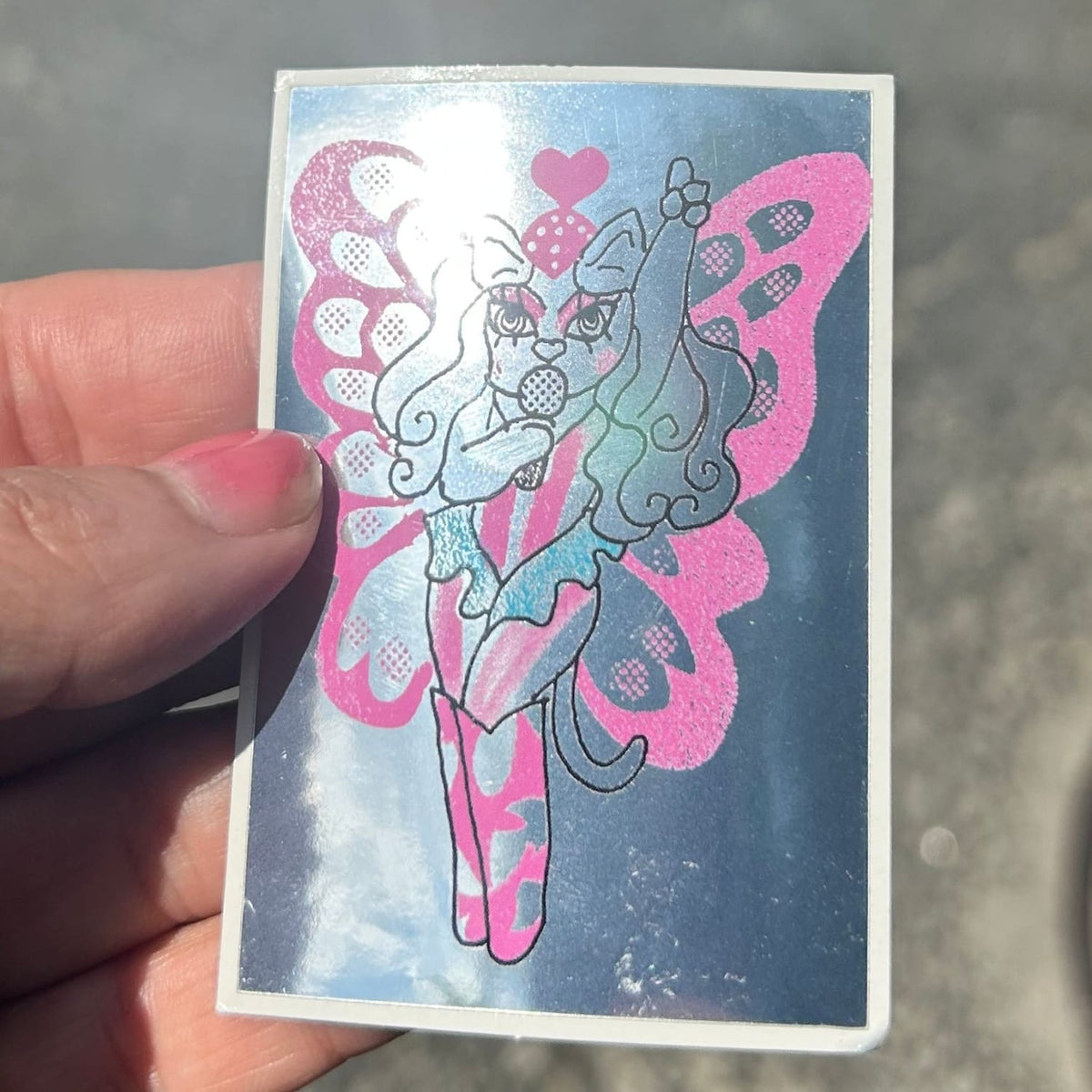 Friends Nyc Die Cut Sticker Chappell Cat Holo Decorative