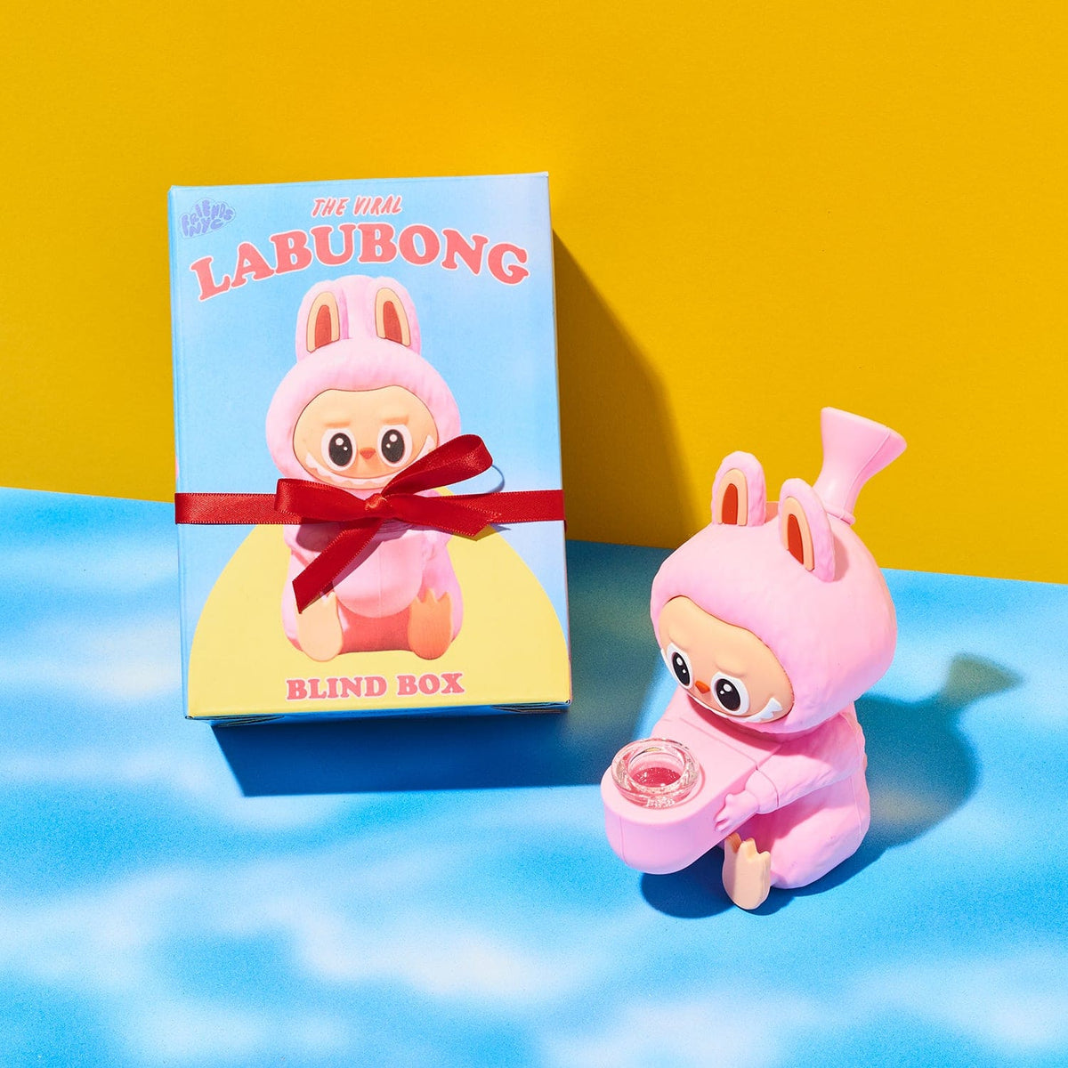 Friends Nyc Labubong Bong Blind Box Aesthetic Bong - Box and Pink Bong