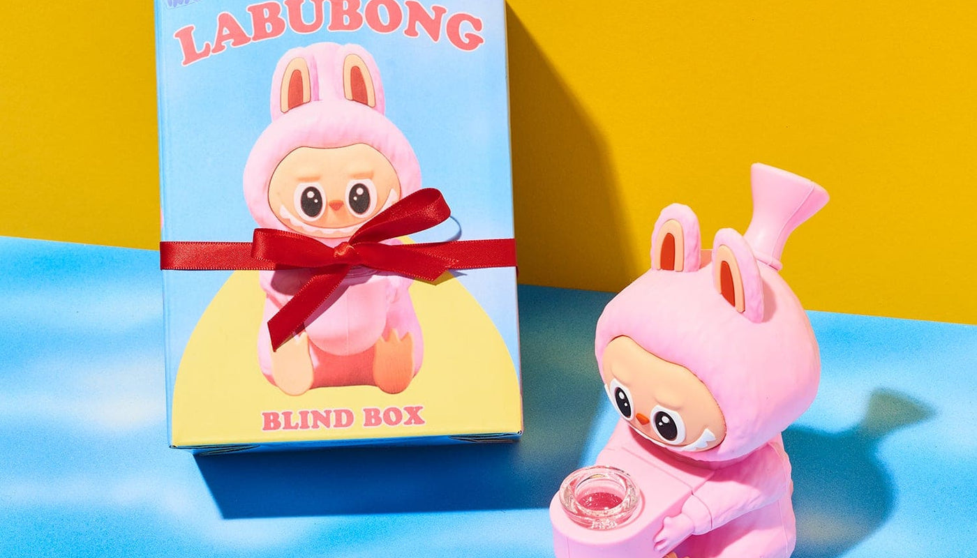 Friends Nyc Labubong Bong Blind Box Aesthetic Bong - Box and Pink Bong