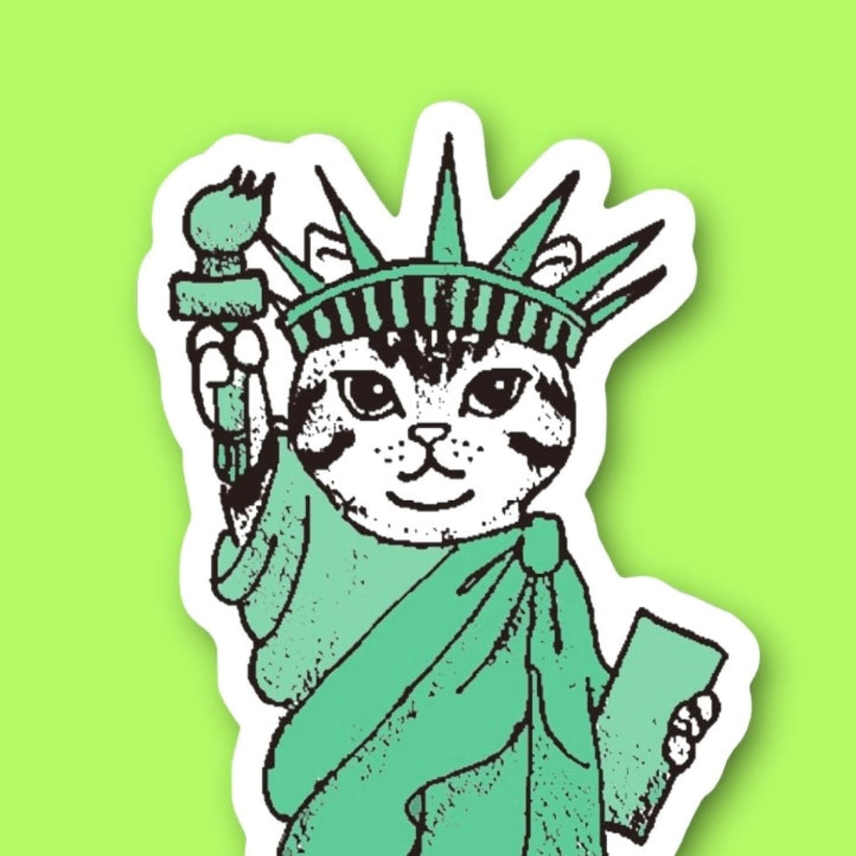 Friends Nyc Liberty Cat Sticker Cat - Lover Gifts - Novelty