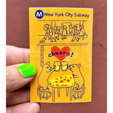 Friends Nyc Pizza Rat Subway Sticker Bff Gifts Decorative