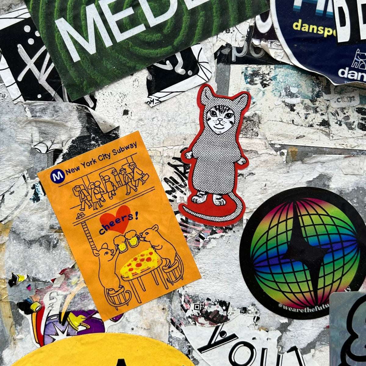 Friends Nyc Pizza Rat Subway Sticker Bff Gifts - Decorative