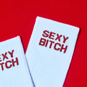 Friends Nyc Red Sexy Bitch Tube Socks - Unisex Fn Red