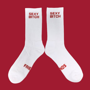 Friends Nyc Red Sexy Bitch Tube Socks - Unisex Fn Red