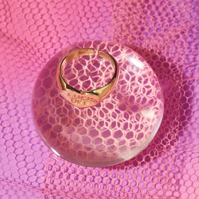 Fuck off Heart Signet Ring Adjustable Ring - Confident - 