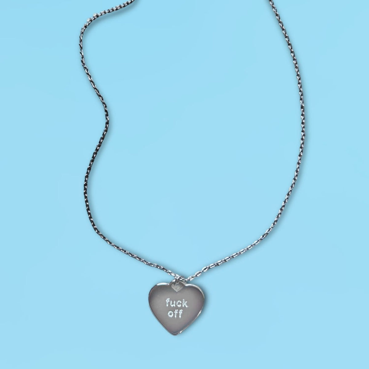 Fuck Off Heart Pendant Necklace Anniversary Gifts - Bff -