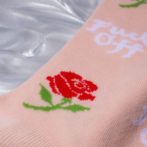 Fuck off Rose Women’s Crew Socks Bff Gifts - Crew Socks