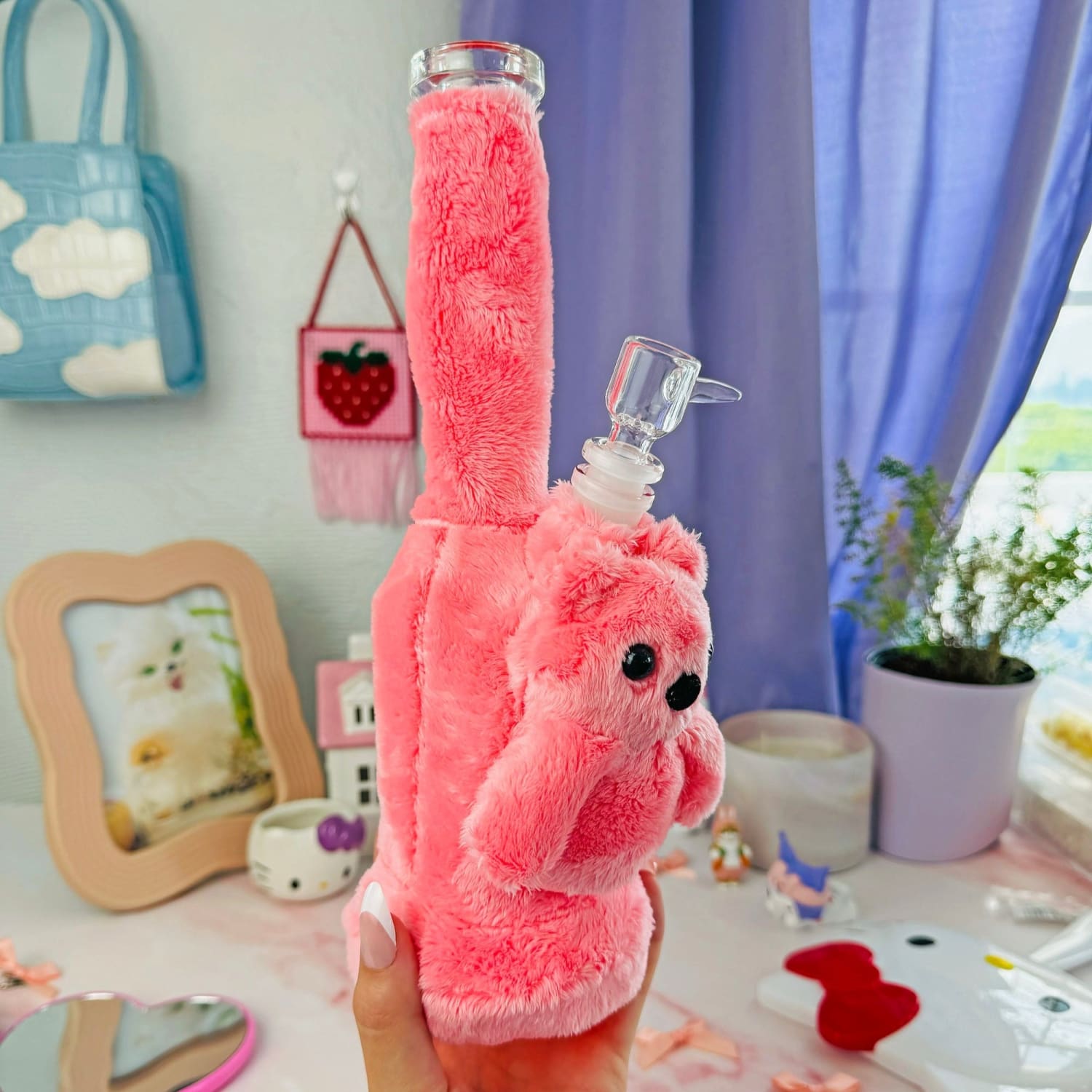 Furry Friend Teddy Bear Bong Aesthetic Bong - Cute Girly