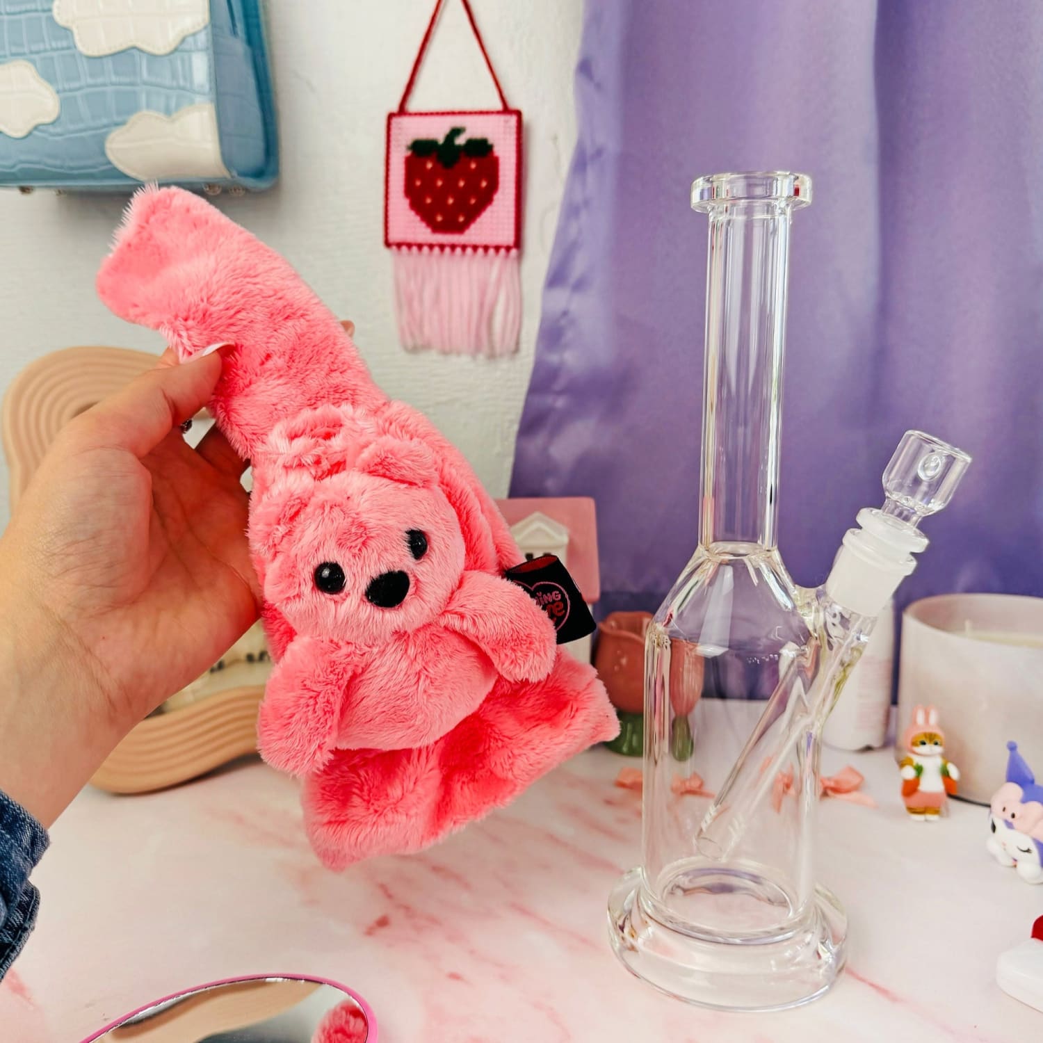 Furry Friend Teddy Bear Bong Aesthetic Bong - Cute Girly