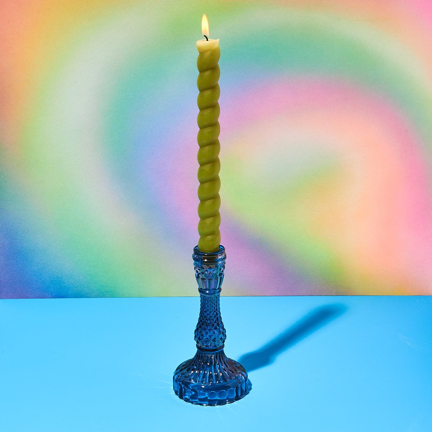 Gillian Candlestick - Blue 3.25’ x 6.75’ Candle