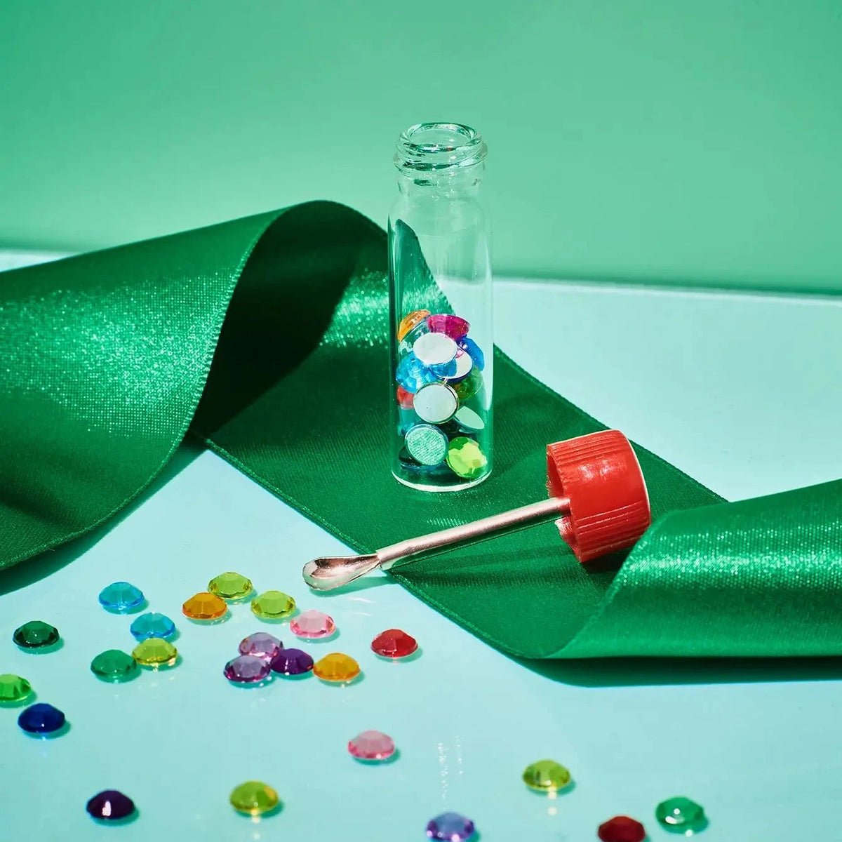 Glass Vial with Adjustable Spoon - Assorted Colors