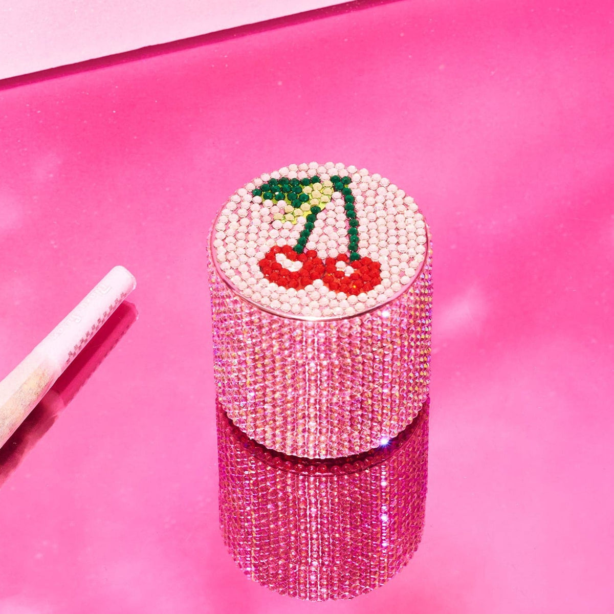 Glitter 4 Piece Grinder 40mm Cherry Cute Grinder Smoke Shop