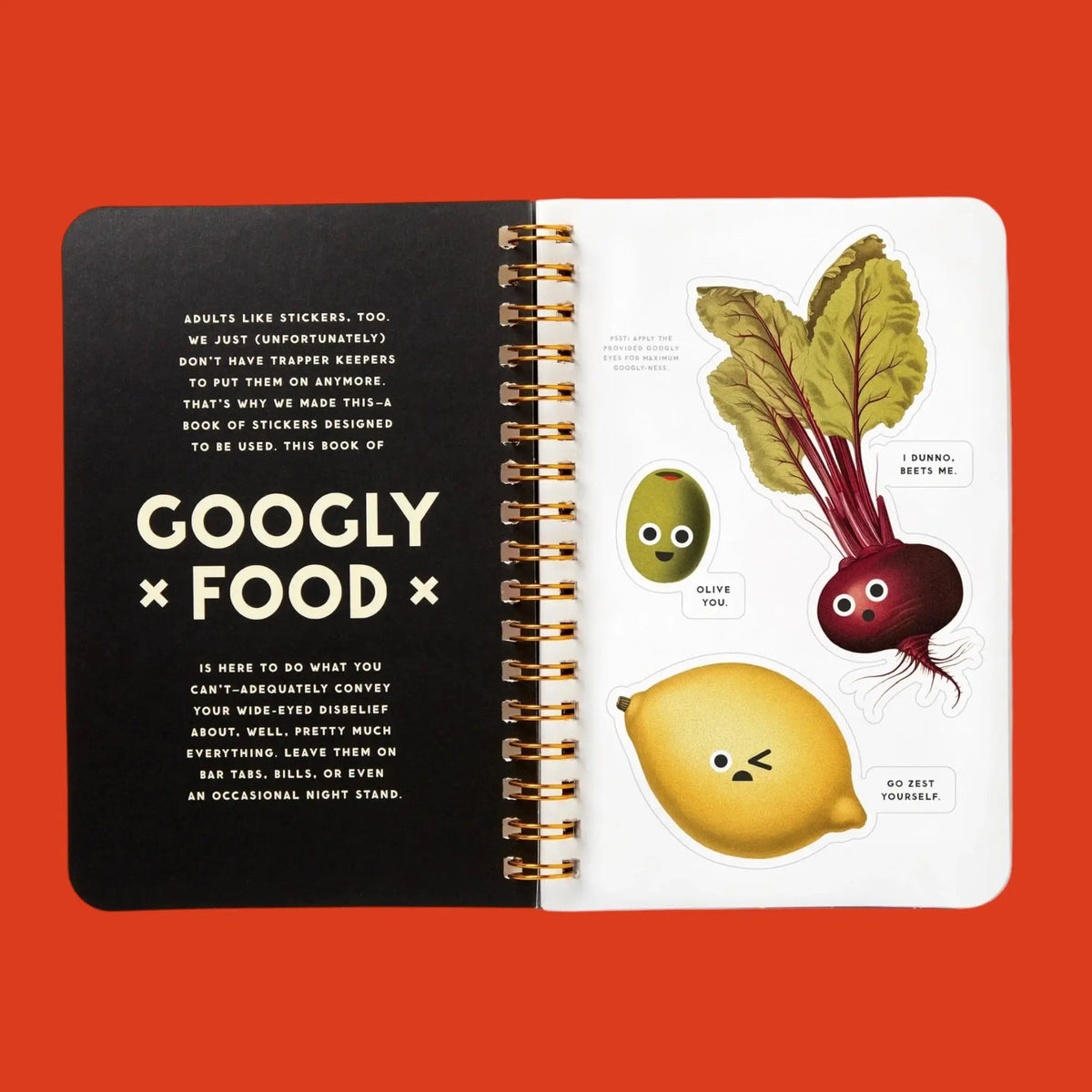 Googly Food Sticker Book | Friends Nyc Brooklyn Ny