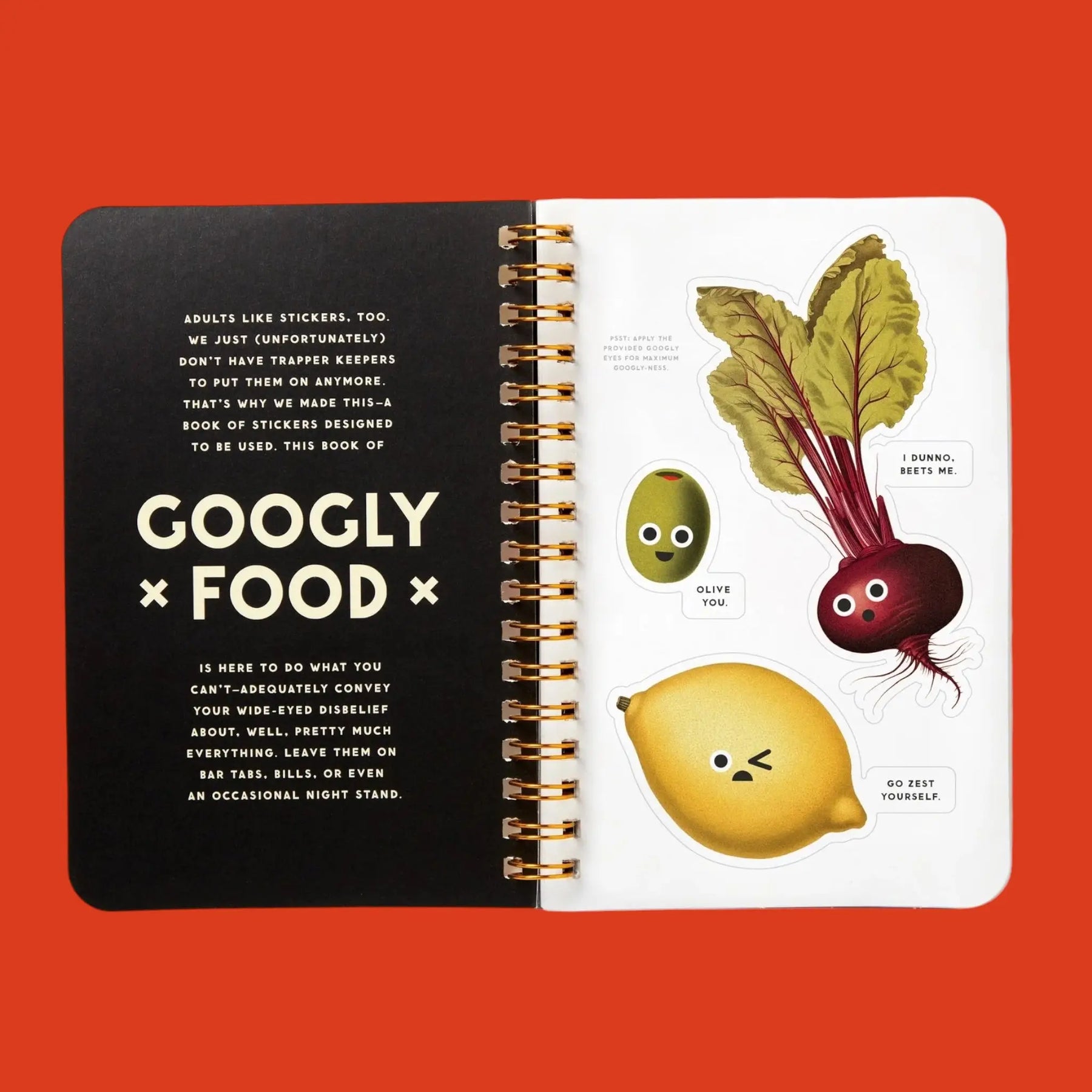 Googly Food Sticker Book | Friends Nyc Brooklyn Ny