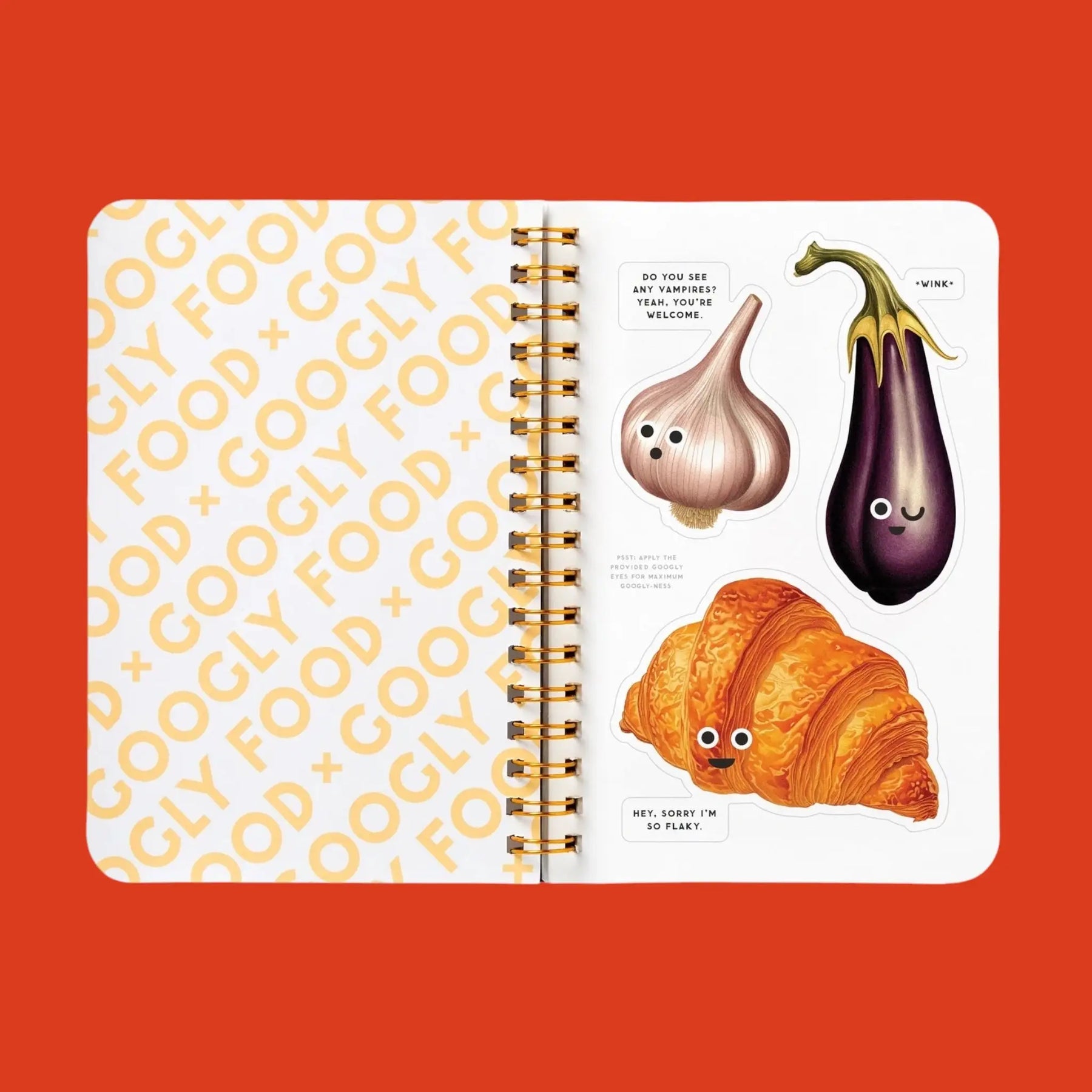 Googly Food Sticker Book | Friends Nyc Brooklyn Ny