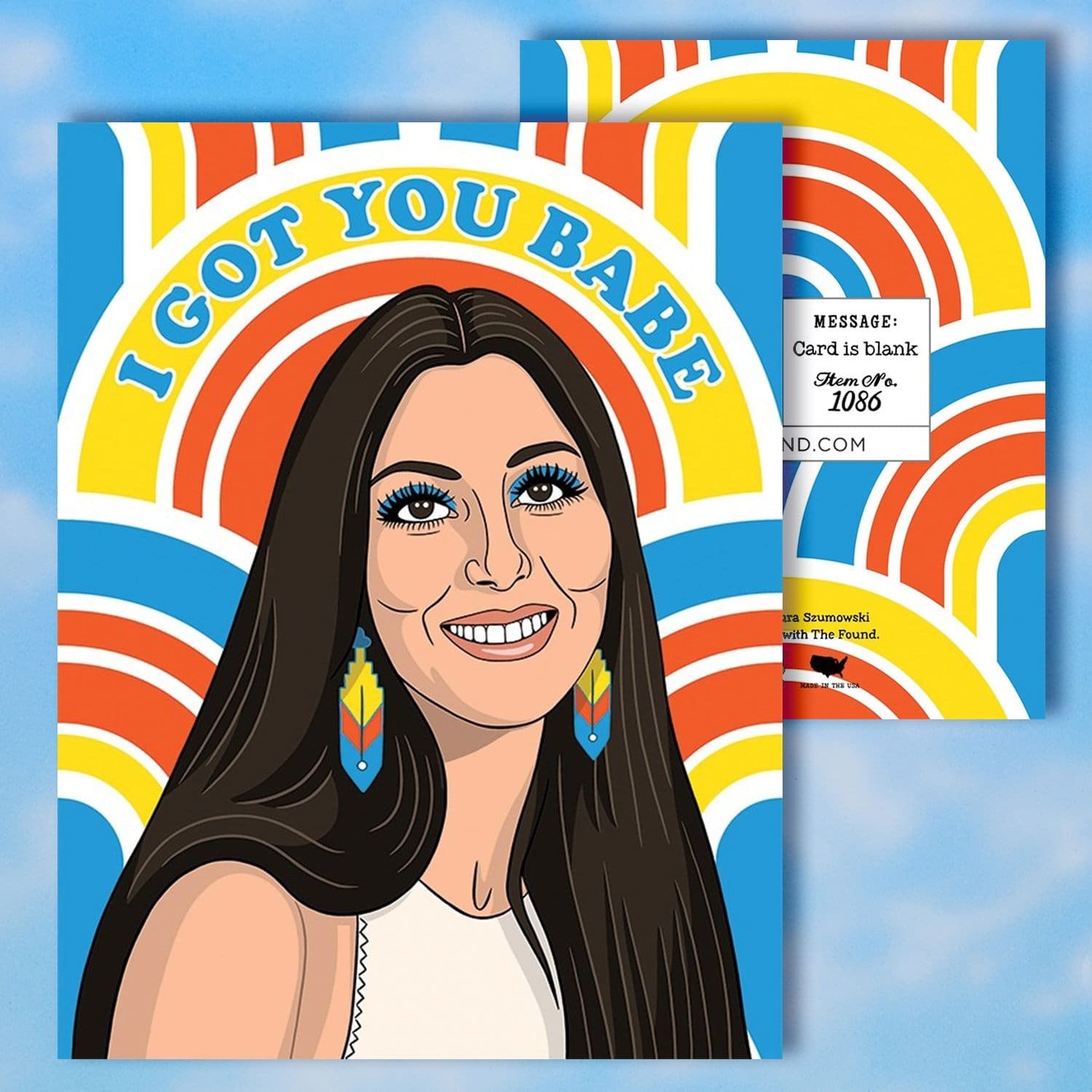 I got you Babe - Cher Greeting Card 70s - Style - Cher - 