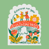 Grateful for you Gnomes Greeting Card Greeting Card - Thank